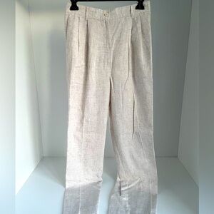 VINTAGE white linen trousers